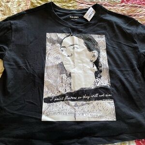 NWT Frida Kahlo graphic t-shirt, size S, 100% cotton, never worn, Old Navy.